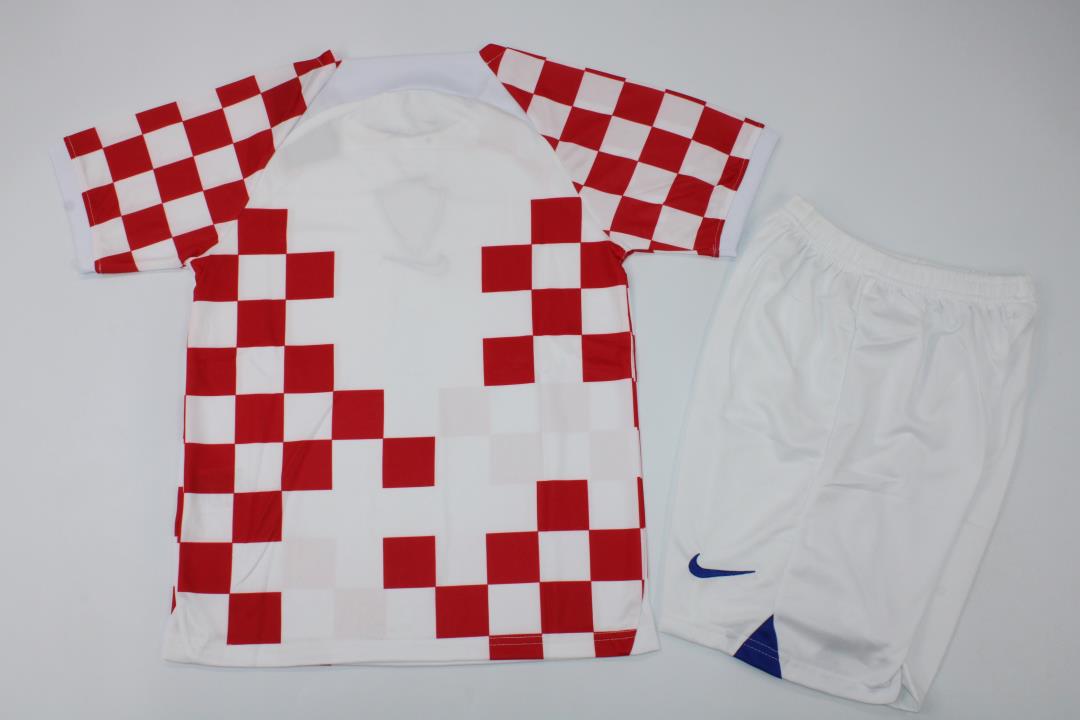 Kids-Croatia 2022 World Cup Home Soccer Jersey
